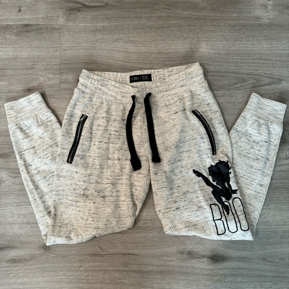 Universal Studios Betty Boop Drawstring Stretch Track Lounge Logo Pants Size XS - Picture 2 of 4